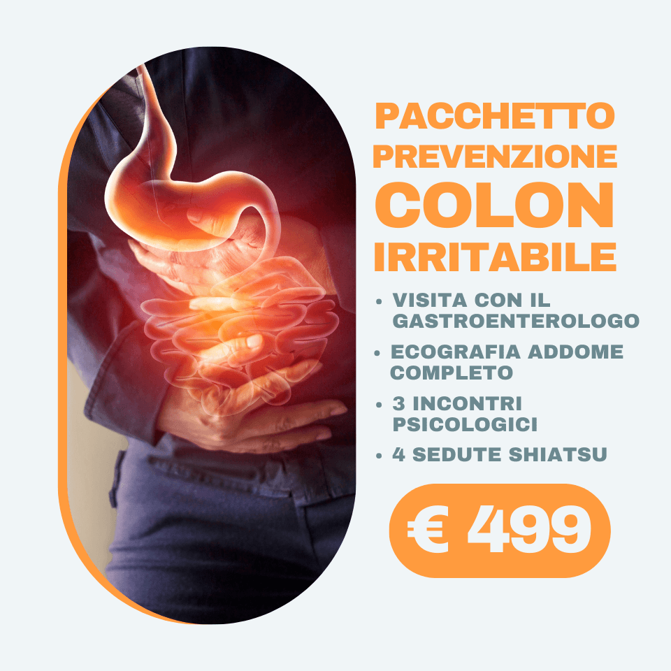 visita gastroenterologica + ecografia addome completo 4 sedute medicina cinese ( shiatsu) 2 incontri psicologici    